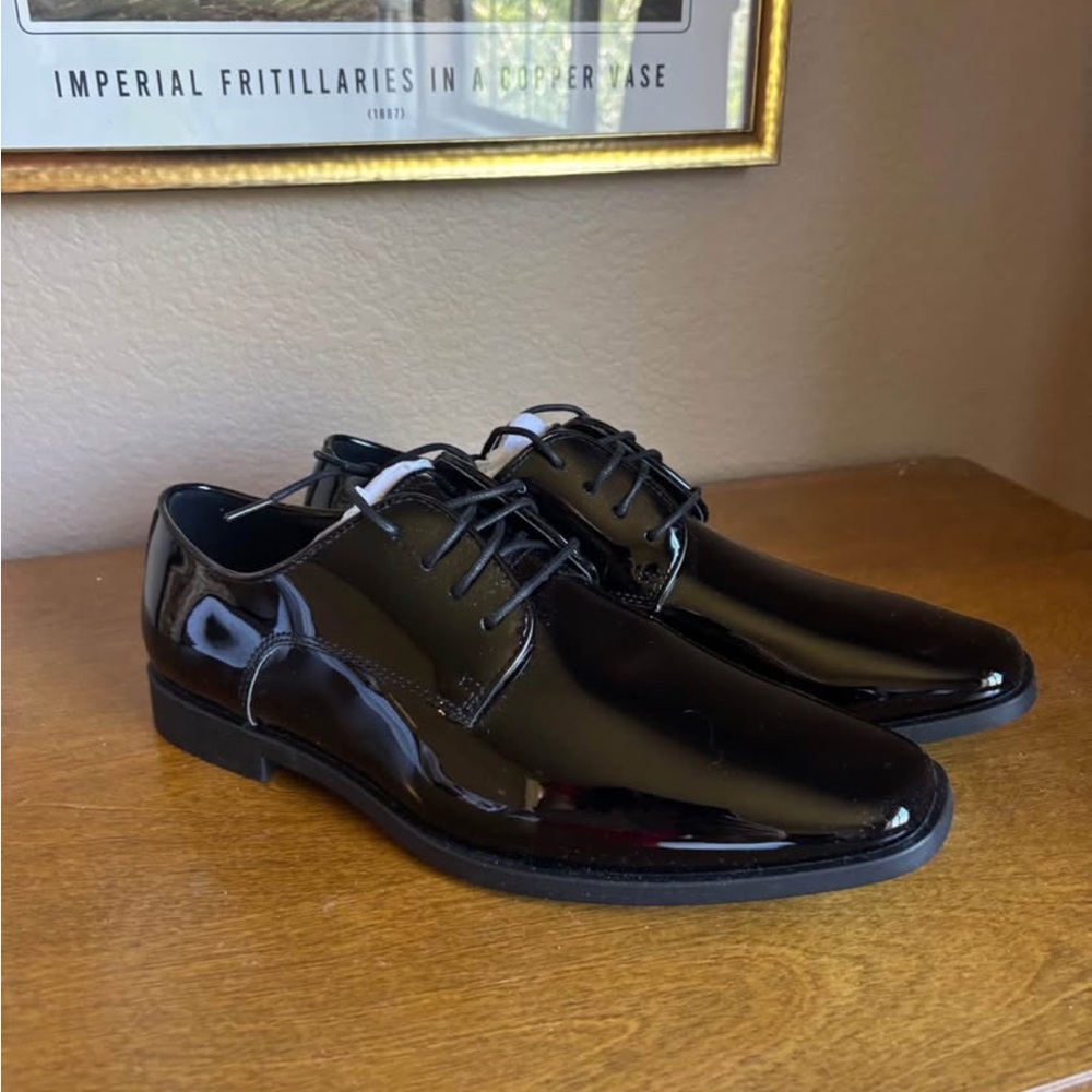Joseph Glossy Black Men's Oxfords